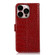 iPhone 14 Pro Max Crocodile Top Layer Cowhide Leather Phone Case  - Red