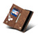 iPhone 14 Pro Max Retro Frosted RFID Flip Leather Phone Case  - Brown