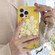 iPhone 14 Pro Max Four Flowers Hand Strap Phone Case  - Yellow