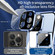 iPhone 14 Pro Max Dual-Lock Anti-peeping Glass 360 Full Body Frosted Magnetic Phone Case - Black