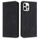 iPhone 14 Pro Max Ethnic Embossed Adsorption Leather Phone Case - Black