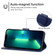iPhone 14 Pro Max Leather Phone Case  - Blue