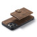 iPhone 14 Pro Max JEEHOOD Retro Magnetic Detachable Leather Phone Case  - Brown