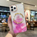 iPhone 14 Pro Max Marble MagSafe Clear Phone Case  - Rose Red