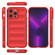 iPhone 14 Pro Max Magic Shield TPU + Flannel Phone Case  - Red iPhone 14 Pro Max Magic Shield TPU + Flannel Phone Case  - Red