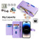 iPhone 14 Pro Max Sheep Texture Cross-body Zipper Wallet Leather Phone Case - Purple
