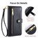 iPhone 14 Pro Max Sheep Texture Cross-body Zipper Wallet Leather Phone Case - Black