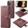 iPhone 14 Pro Max DG.MING Crazy Horse Texture Detachable Magnetic Leather Case - Red