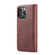iPhone 14 Pro Max DG.MING Crazy Horse Texture Detachable Magnetic Leather Case - Red