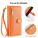 iPhone 14 Pro Max Sheep Texture Cross-body Zipper Wallet Leather Phone Case - Orange