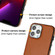 iPhone 14 Pro Max Leather Texture Full Coverage Phone Case - Brown