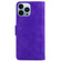 iPhone 14 Pro Max Skin Feel Pure Color Flip Leather Phone Case - Purple
