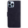 iPhone 14 Pro Max Skin Feel Pure Color Flip Leather Phone Case - Black