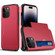 iPhone 14 Pro Max Shockproof Armor Protective Phone Case with Slide Card Slot  - Red