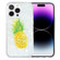 iPhone 14 Pro Max IMD Shell Pattern TPU Phone Case - Pineapple
