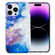 iPhone 14 Pro Max IMD Shell Pattern TPU Phone Case - Sky Blue Purple Marble