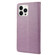 iPhone 14 Pro Max Butterfly Flower Pattern Flip Leather Phone Case  - Light Purple