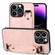 iPhone 14 Pro Max Crocodile Wristband Wallet Leather Back Cover Phone Case - Pink