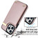 iPhone 14 Pro Max Metal Buckle Card Slots Phone Case - Rose Gold iPhone 14 Pro Max Metal Buckle Card Slots Phone Case - Rose Gold