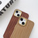 iPhone 14 Pro Max Retro Wood Texture Shockproof Phone Case - Black