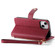 iPhone 14 Pro Max Love Zipper Lanyard Leather Phone Case - Red