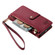 iPhone 14 Pro Max Love Zipper Lanyard Leather Phone Case - Red