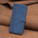 iPhone 14 Pro Max Plaid Embossed Leather Phone Case - Blue