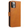 iPhone 14 Pro Max Calf Texture Buckle Flip Leather Phone Case  - Khaki