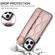 iPhone 14 Pro Max Non-slip Full Coverage Ring PU Phone Case with Wristband - Rose Gold
