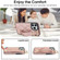 iPhone 14 Pro Max Non-slip Full Coverage Ring PU Phone Case with Wristband - Rose Gold