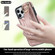 iPhone 14 Pro Max Non-slip Full Coverage Ring PU Phone Case with Wristband - Rose Gold