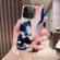 iPhone 14 Pro Max Colorful Crystal Ripple TPU Phone Case - White Black
