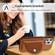 iPhone 14 Pro Max Shockproof Leather Phone Case with Card Holder - Brown