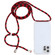 iPhone 14 Pro Max Transparent Acrylic Airbag Shockproof Phone Protective Case with Lanyard  - Red Black