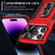 iPhone 14 Pro Max Camshield Robot TPU Hybrid PC Phone Case - Red