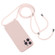 iPhone 14 Pro Max Crossbody Lanyard Liquid Silicone Case - Sand Pink