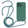 iPhone 14 Pro Max Crossbody Lanyard Liquid Silicone Case - Emerald Green