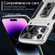 iPhone 14 Pro Max Camshield Robot TPU Hybrid PC Phone Case - Silver