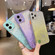 iPhone 14 Pro Max Starry Gradient Glitter Powder TPU Phone Case - Lake Green