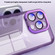 iPhone 14 Pro Max Invisible Lens Bracket Matte Transparent Phone Case - Silver