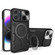 iPhone 14 Pro Max CD Texture Sliding Camshield Magnetic Holder Phone Case - Black