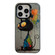 iPhone 14 Pro Max Animal Pattern Oil Painting Series PC + TPU Phone Case - Black Cat