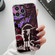iPhone 14 Pro Max Painted Pattern Precise Hole PC Phone Case - Black Purple Umbrella Boy