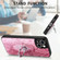 iPhone 14 Snakeskin Leather Back Cover Ring  Phone Case - Pink