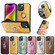 iPhone 14 Snakeskin Leather Back Cover Ring  Phone Case - Pink