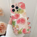 iPhone 14 Water Sticker Flower Pattern PC Phone Case - Rose