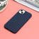 iPhone 14 Solid Color Frosted Silicone Phone Case - Navy Blue