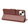iPhone 14 Butterfly Flower Pattern Flip Leather Phone Case  - Brown