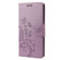 iPhone 14 Butterfly Flower Pattern Flip Leather Phone Case  - Light Purple