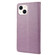 iPhone 14 Butterfly Flower Pattern Flip Leather Phone Case  - Light Purple